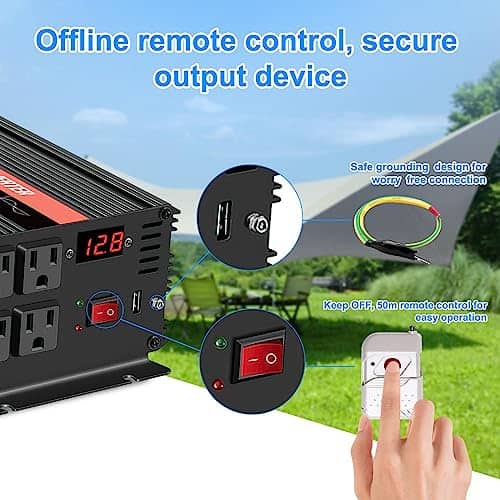 Inversor de Onda Sinusoidal Pura BENNTOP de 2000 vatios 12v - Imagen 6