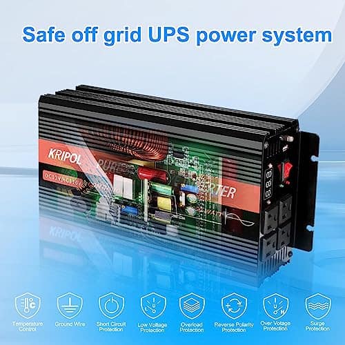 Inversor de Onda Sinusoidal Pura BENNTOP de 2000 vatios 12v - Imagen 4