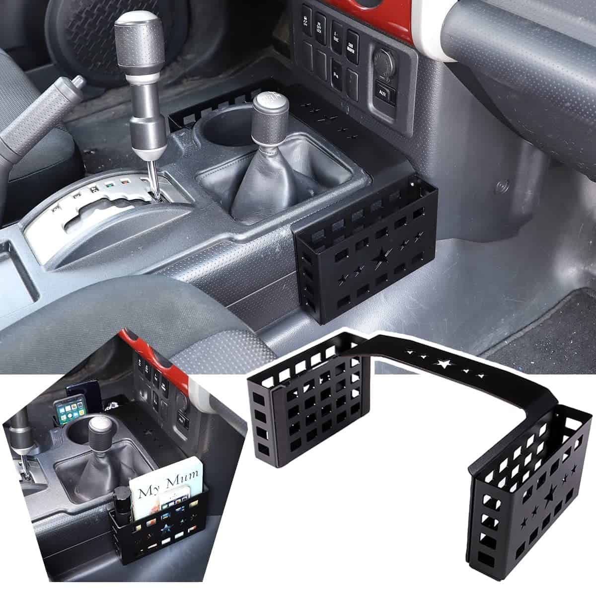 Bolsa de almacenamiento de consola central lateral para