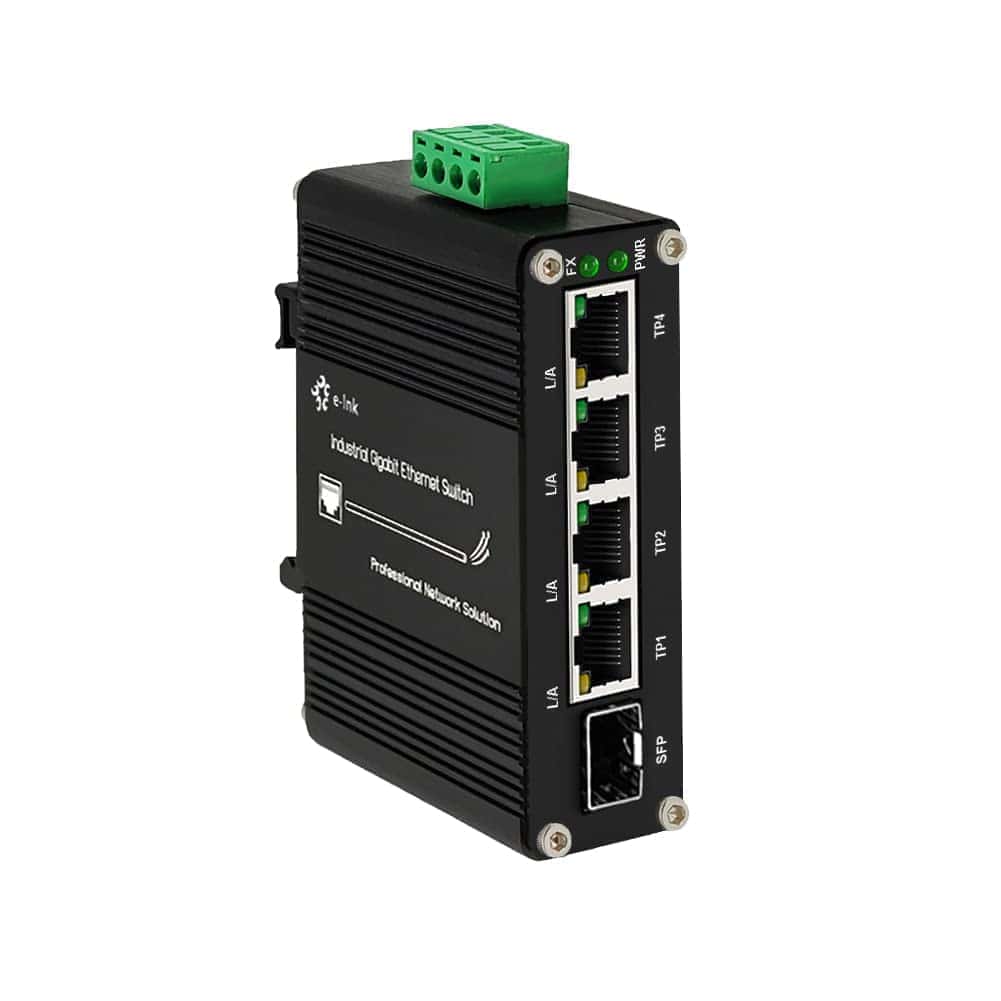 Mini Switch Ethernet Industrial de 4 Puertos