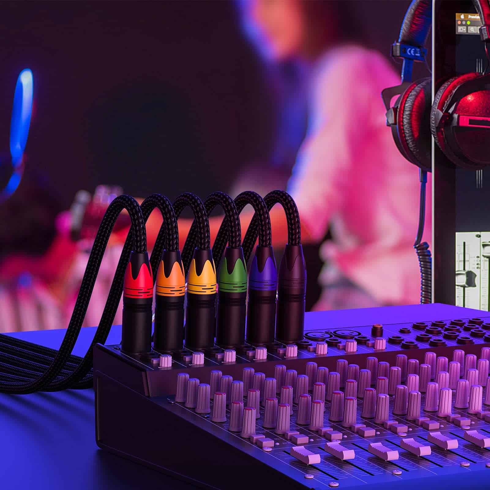 Cables de micrófono XLR Anewbig 10 pies 6 Pack, Cable de - Imagen 6