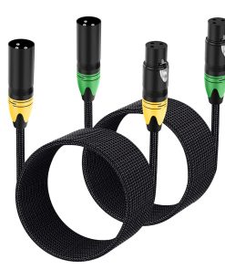 Anewbig Cable de Micrófono XLR 25 ft 2 PACK, Cables de