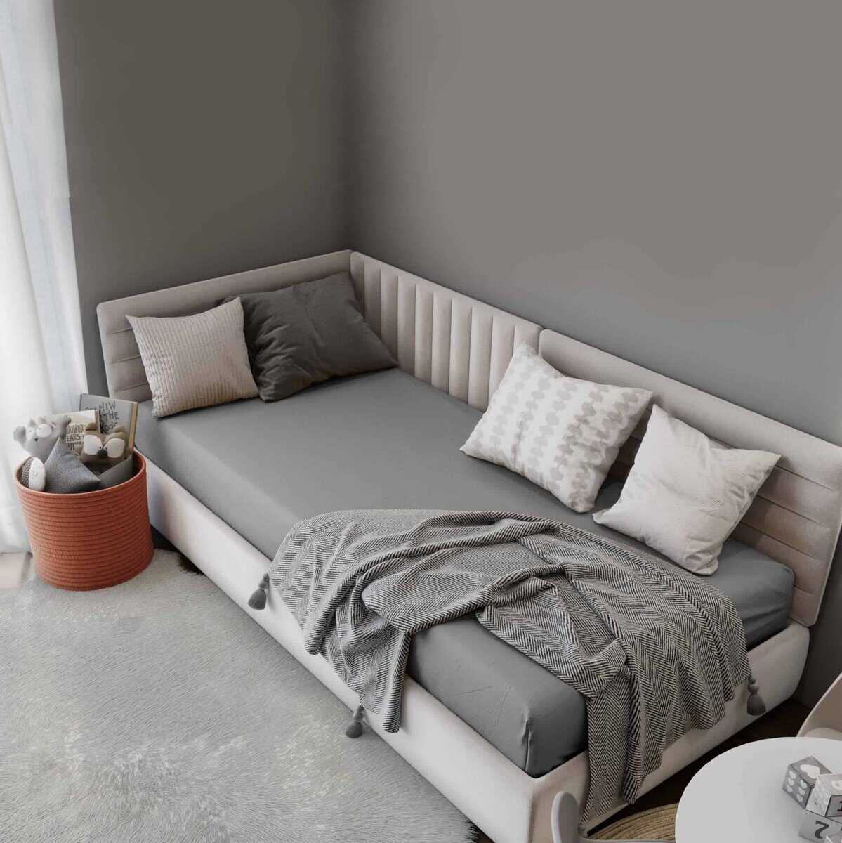 Sábana Ajustable de Tamaño Twin de Natemia - 100% Algodón - Imagen 6