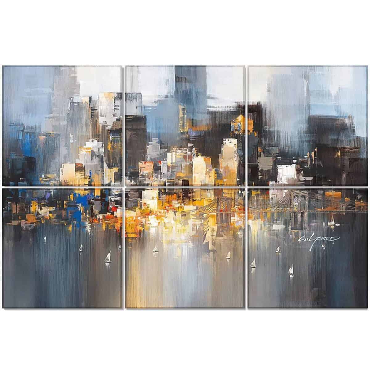 Paneles Acústicos de Arte EVENRISING, 72"x48"x0.4" Paneles