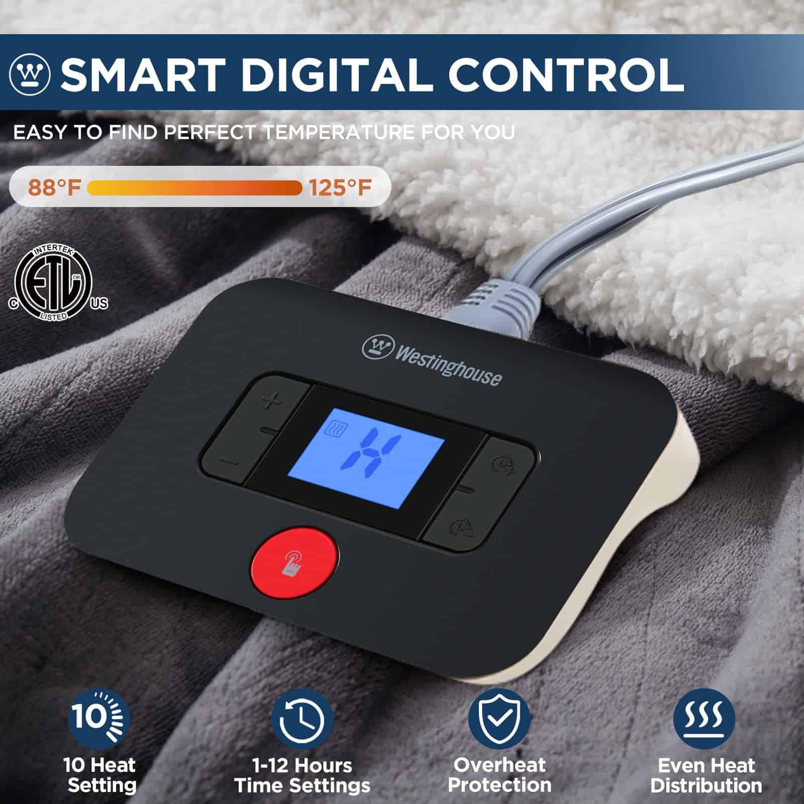 Manta Eléctrica Westinghouse Twin, Manta Térmica Tamaño - Imagen 3