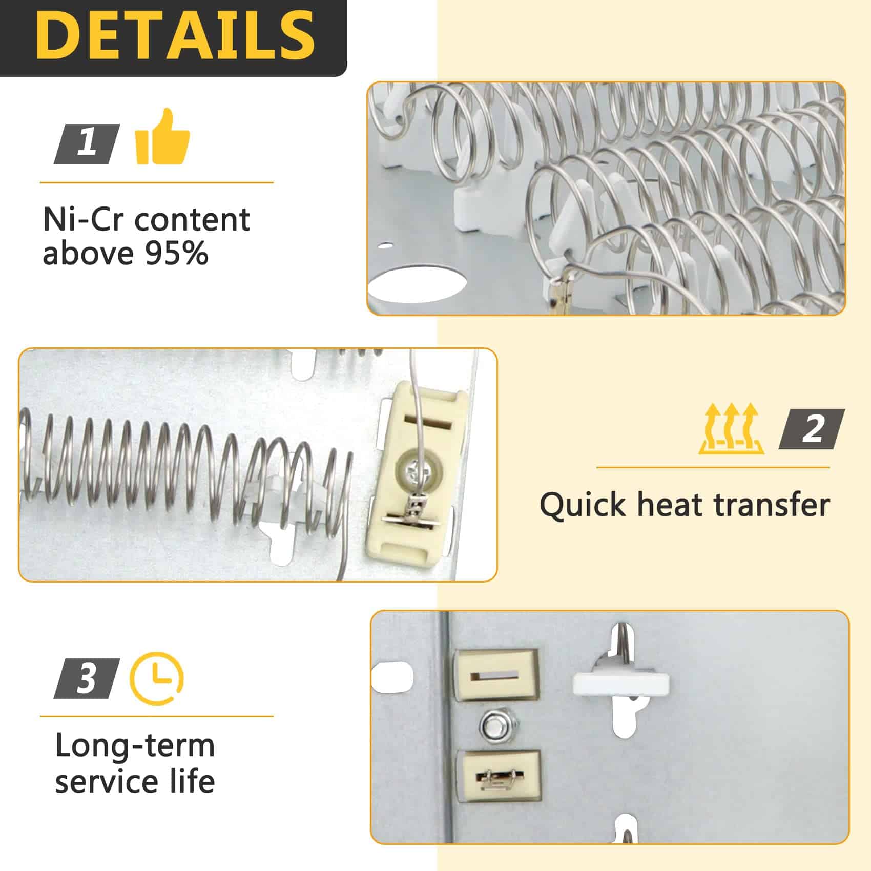 Elemento Calefactor de Secadora 510329p, WPY503978 para - Imagen 4