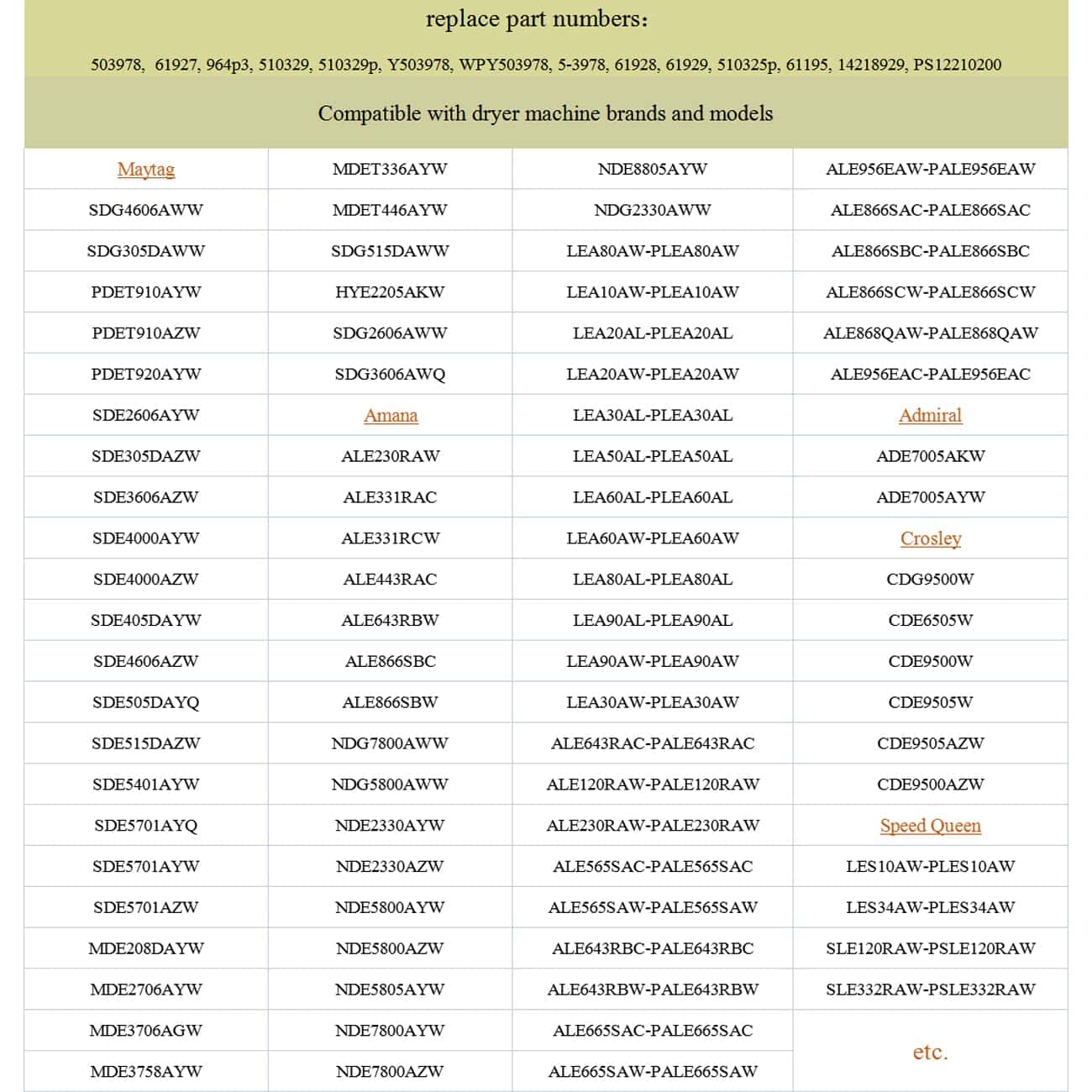 Elemento Calefactor de Secadora 510329p, WPY503978 para - Imagen 6