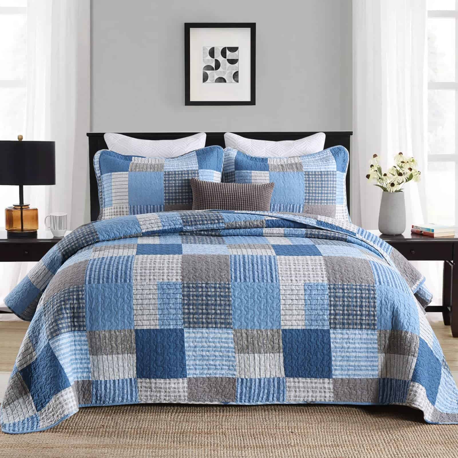 Juego de Edredón King Y-PLWOMEN, Edredón de Algodón 100%