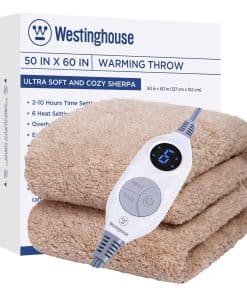 Manta Eléctrica Westinghouse tamaño Throw, Suave Plush
