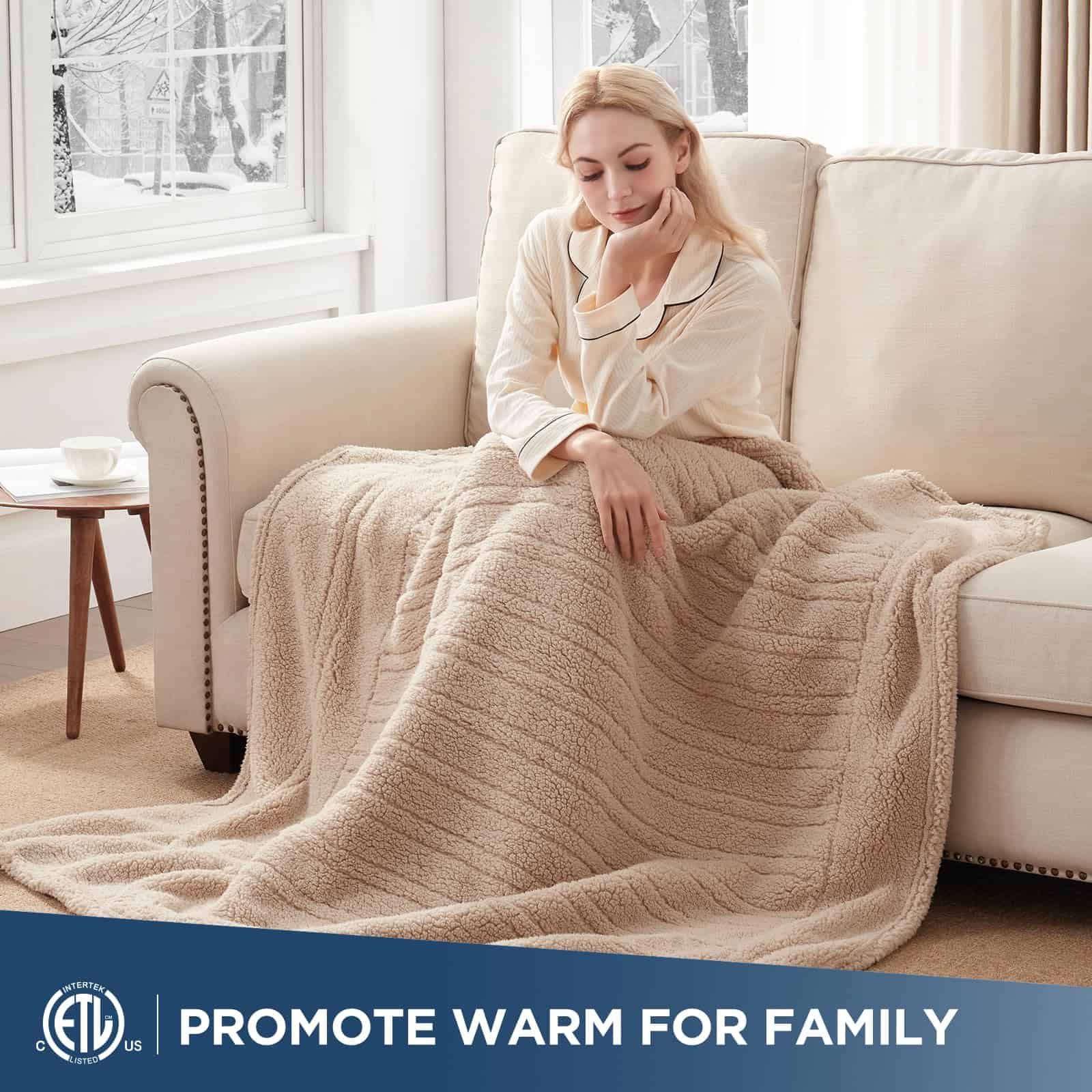 Manta Eléctrica Westinghouse tamaño Throw, Suave Plush - Imagen 4