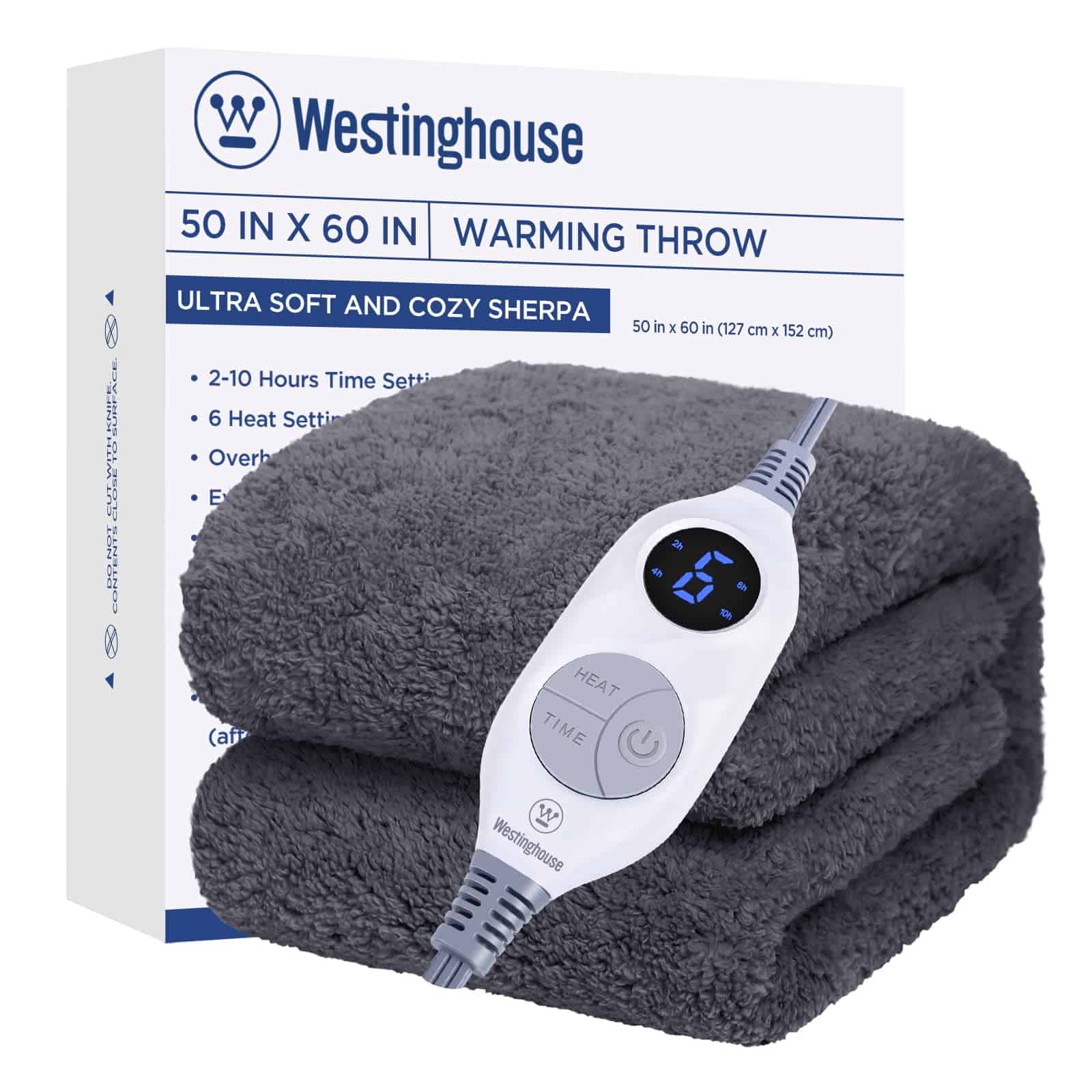 Manta Eléctrica Westinghouse Tamaño Throw, Suave y