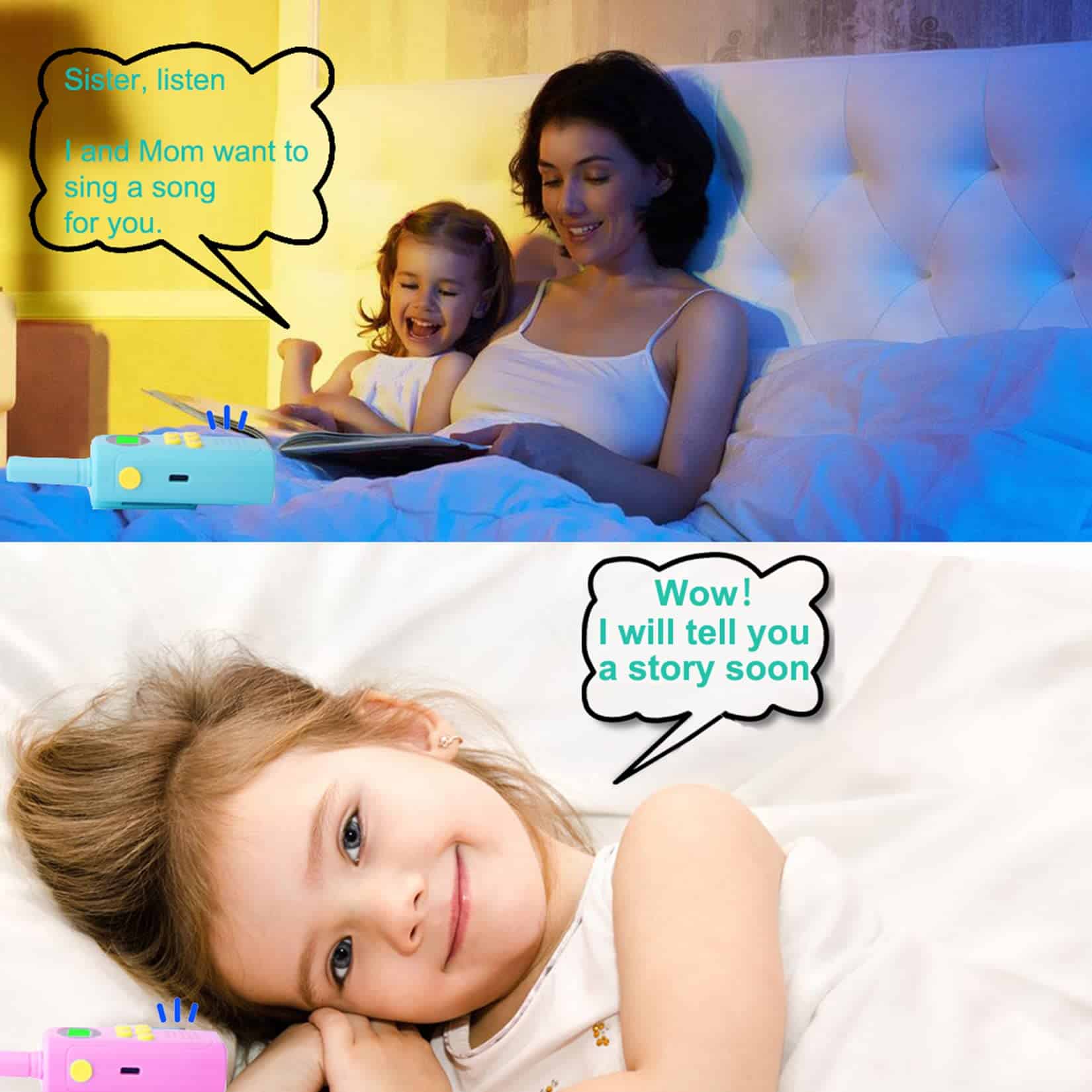 POKPOW Walkie Talkies para Niños Recargables 3 Pack Largo - Imagen 6