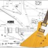 Plan de Guitarra Eléctrica Explorer - Impresión a Escala