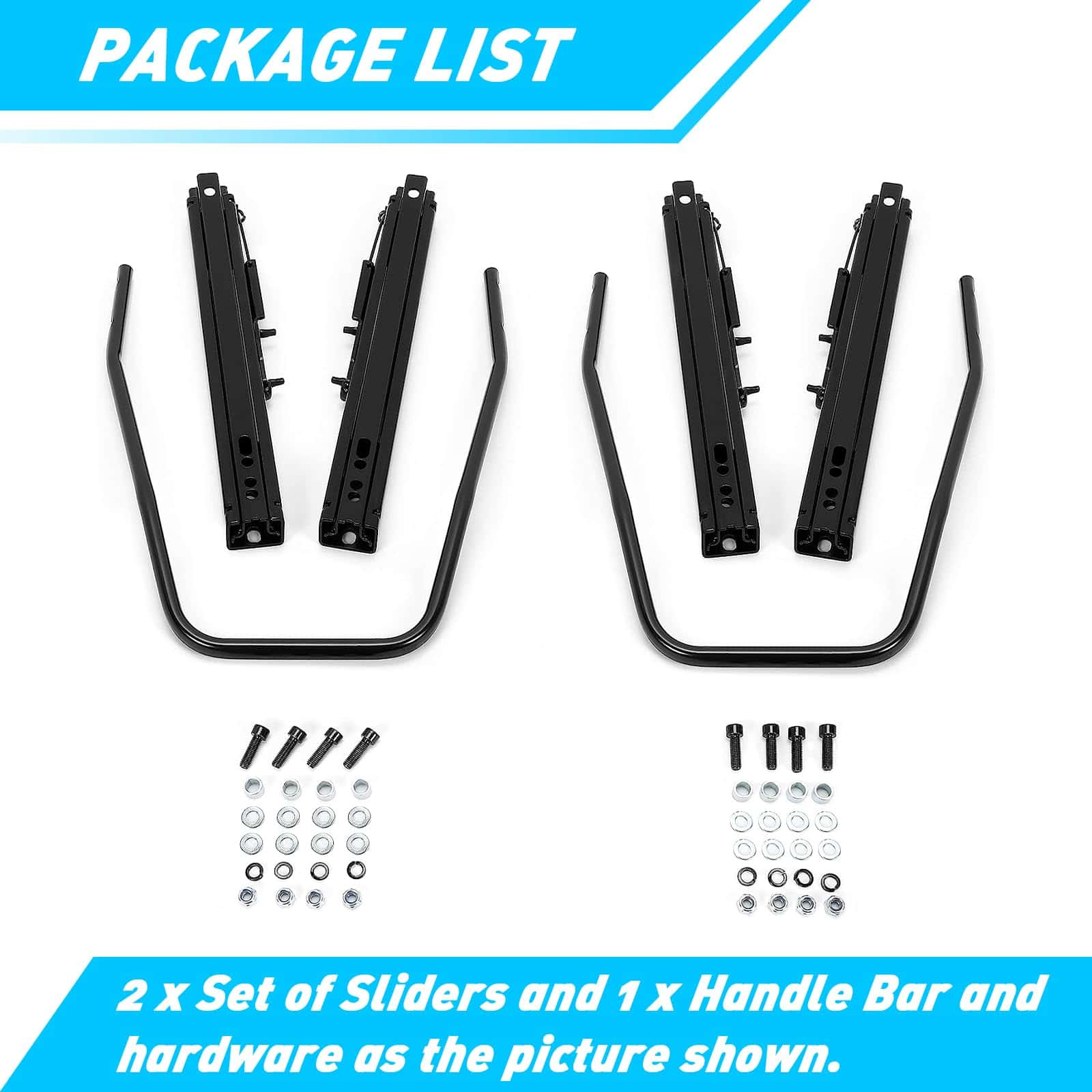 Kojem Universal Seat Sliders Seat Mounting Track, Kit de - Imagen 4