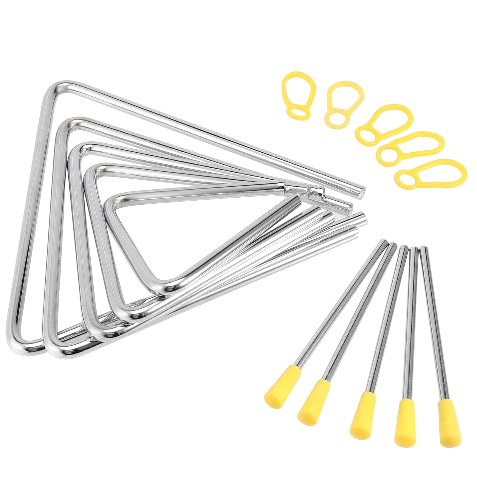 SINJEUN 10 Pack Musical Steel Triangle, 4, 5, 6, 7, 8 - Imagen 6
