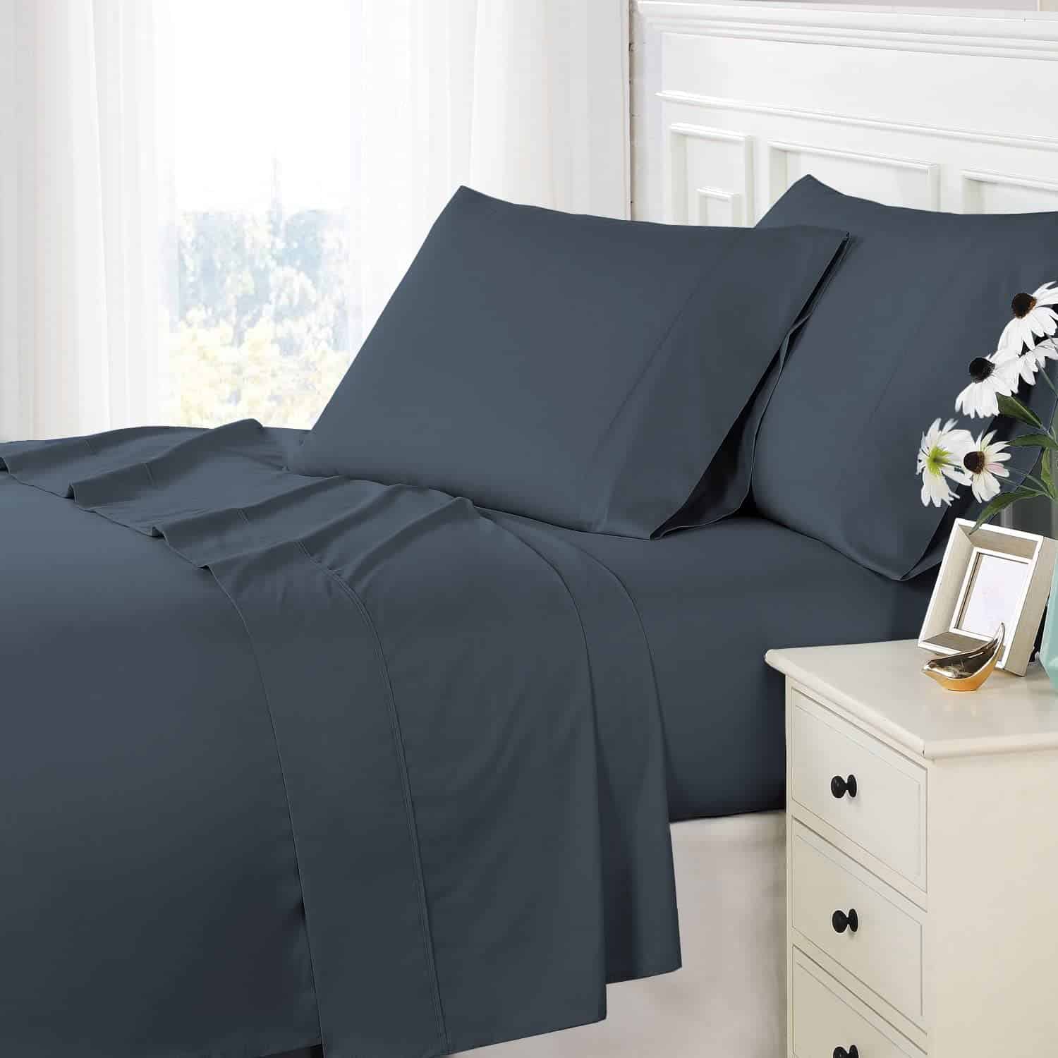 Sábana Ajustable Pizuna 100% Algodón Puro para Cama Queen,