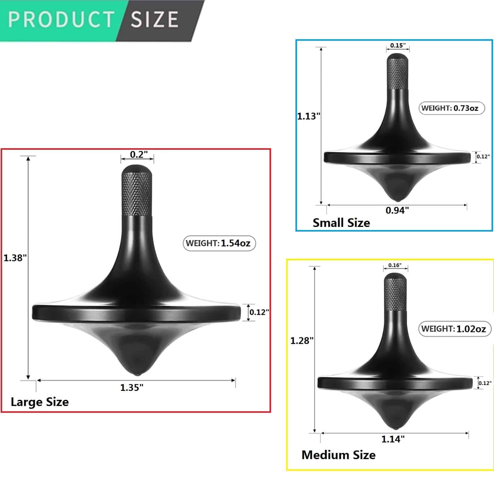 Trompo de Acero Inoxidable CHEETOP, -Negro - Imagen 3
