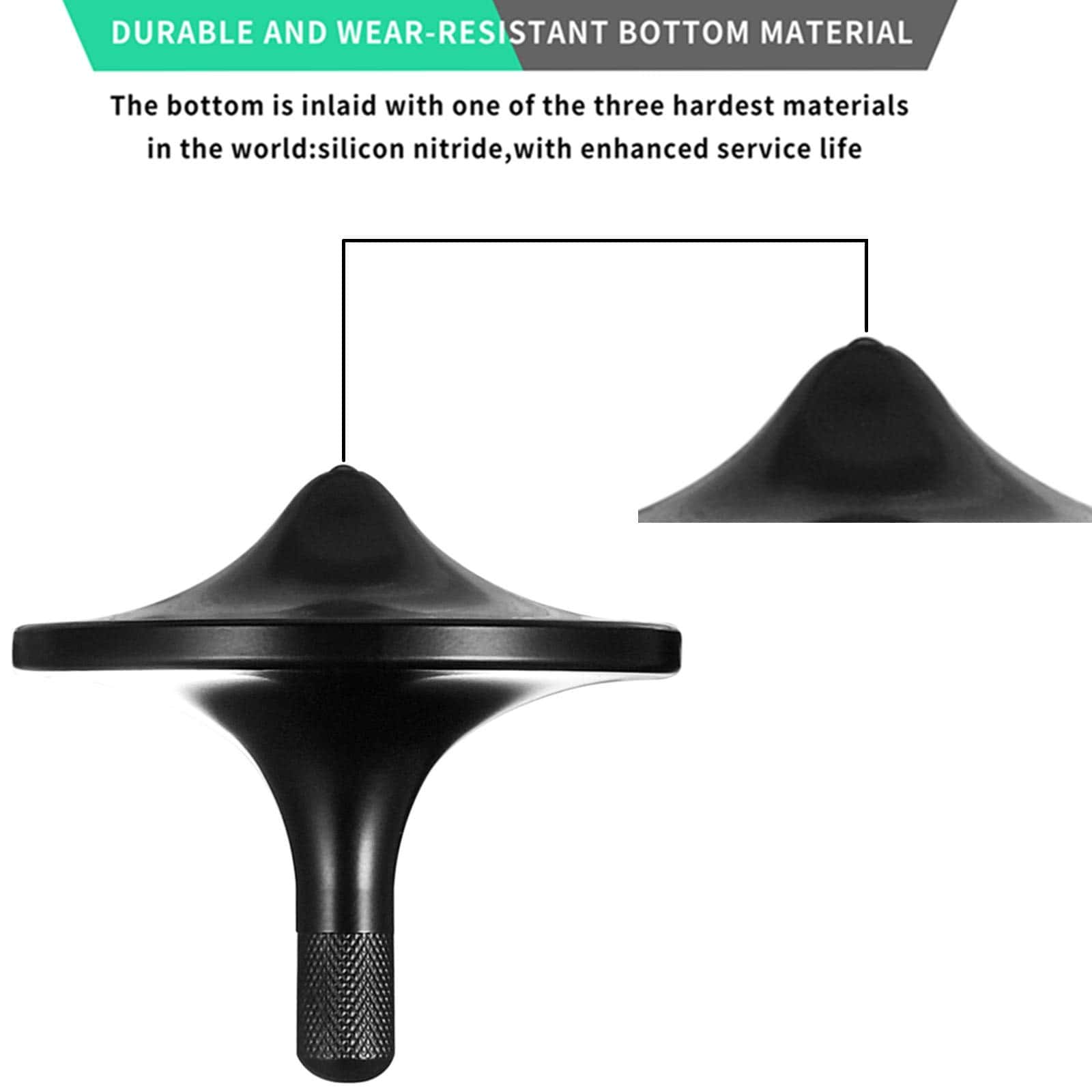 Trompo de Acero Inoxidable CHEETOP, -Negro - Imagen 5