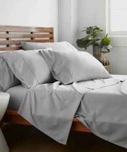 Juego de sábanas de microfibra ultrasuave -Gris