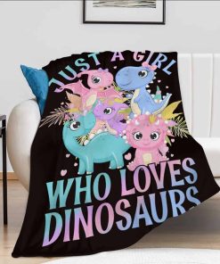 Manta 'Just A Girl Who Loves Dinosaurs' Decorativa de