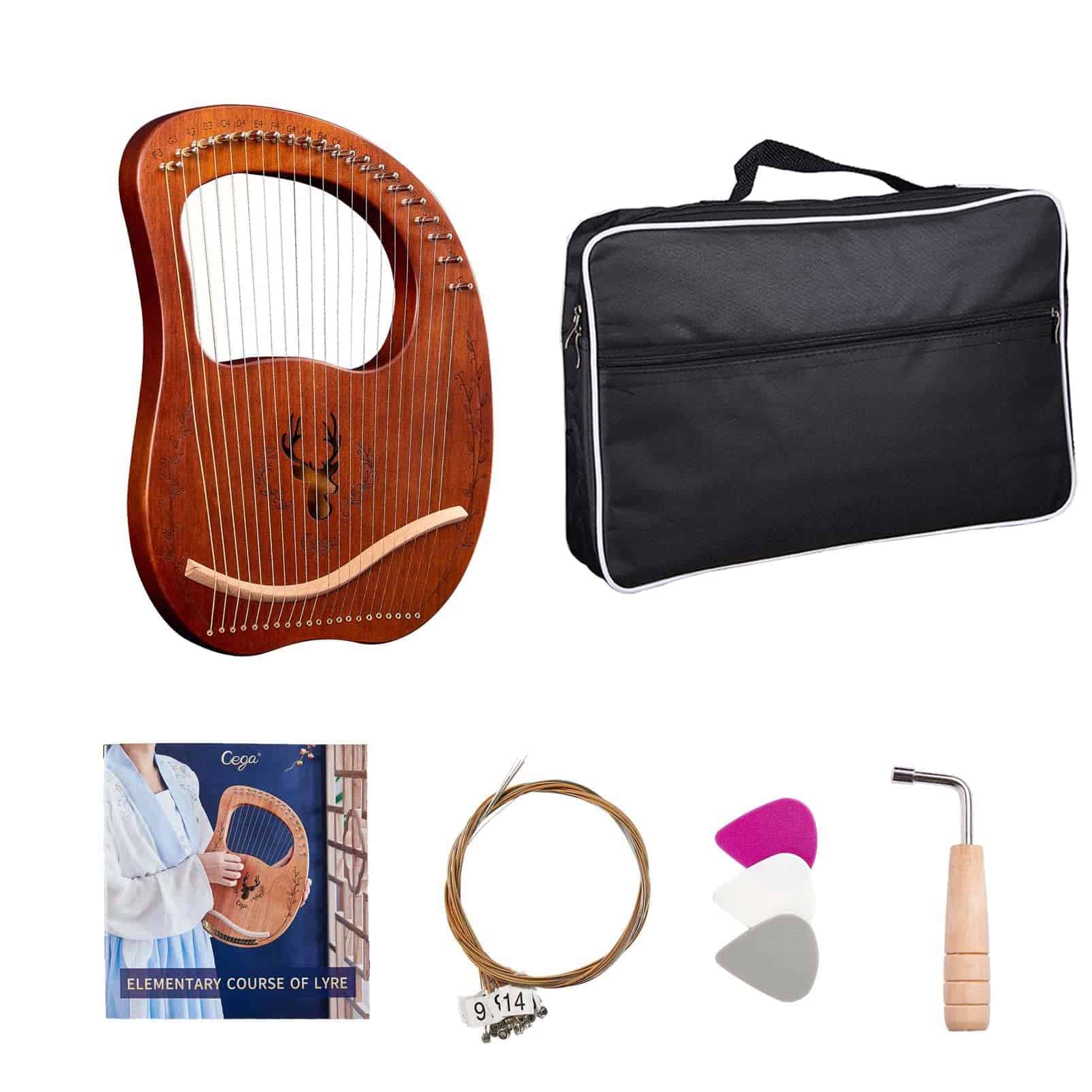 Lira de arpa TienClef con la mano izquierda de 21 cuerdas - Imagen 8