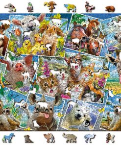 Rompecabezas de madera WOODEN.CITY 1000 +10 Piezas Tarjetas