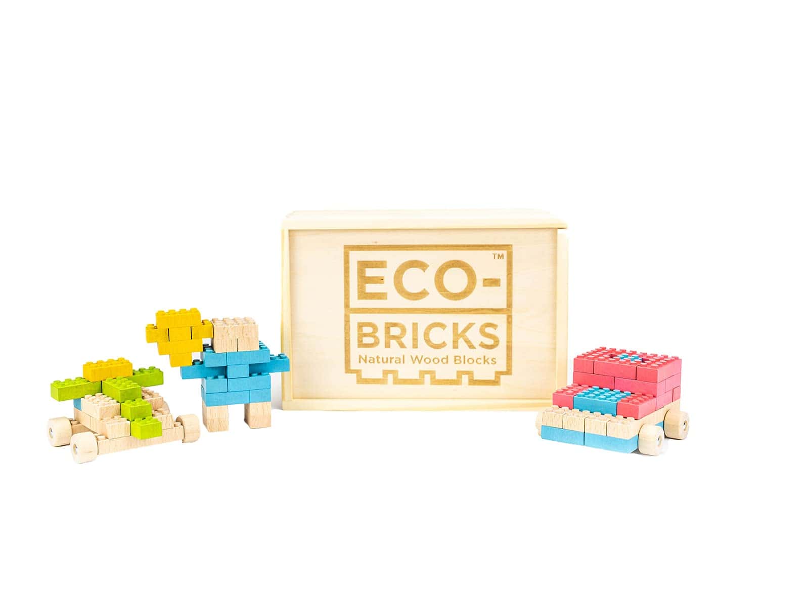 Bloques de madera ONCE KIDS Eco-Bricks para edades de 4 - Imagen 7