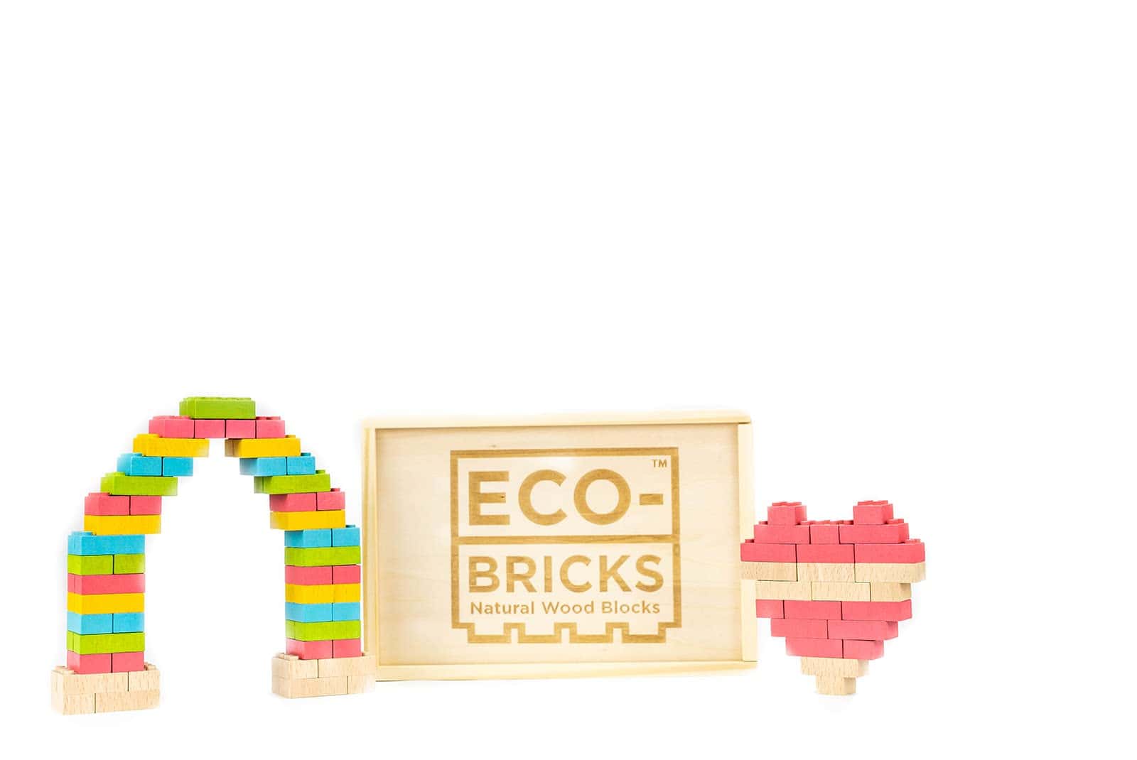 Bloques de madera ONCE KIDS Eco-Bricks para edades de 4 - Imagen 3