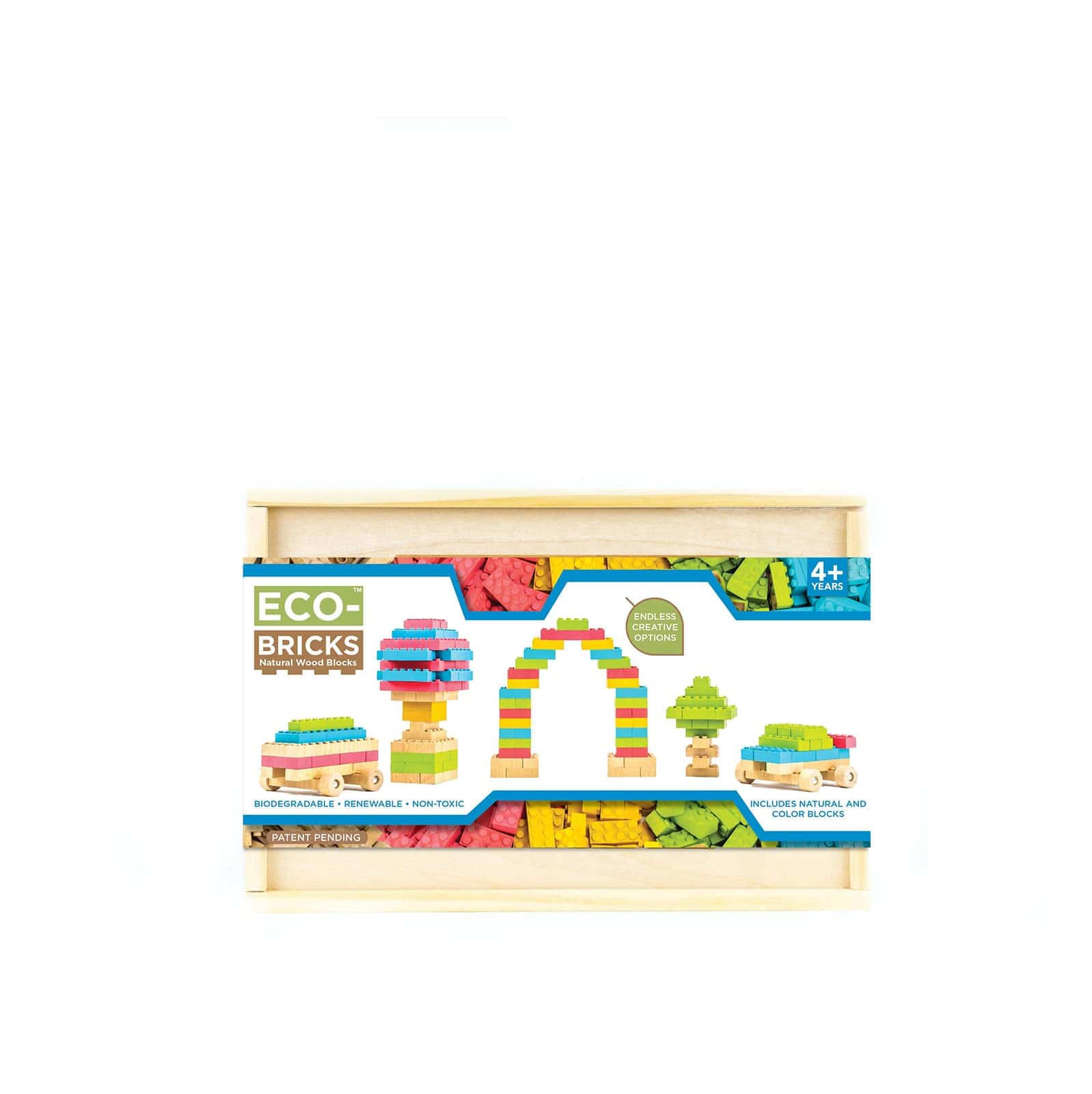 Bloques de madera ONCE KIDS Eco-Bricks para edades de 4