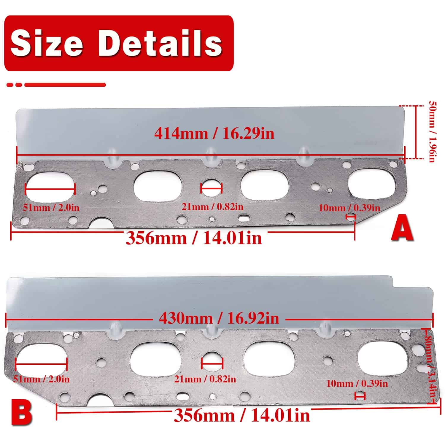 Juego de junta de colector de escape RJSPHH + juego de - Imagen 4