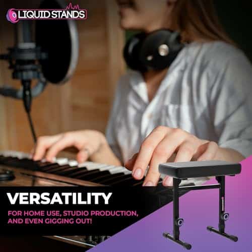 Banco de Piano Ajustable de Liquid Stands - Asiento de - Imagen 7