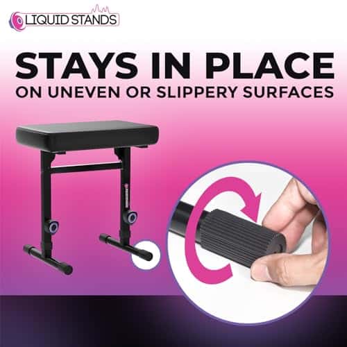Banco de Piano Ajustable de Liquid Stands - Asiento de - Imagen 6