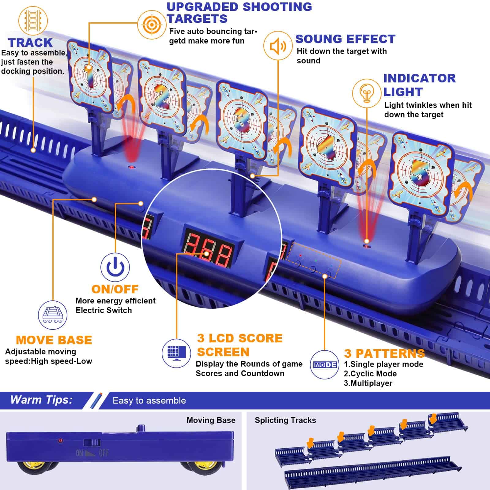 Kit de Objetivos para Pistola Nerf, Objetivo Móvil de Tiro - Imagen 3