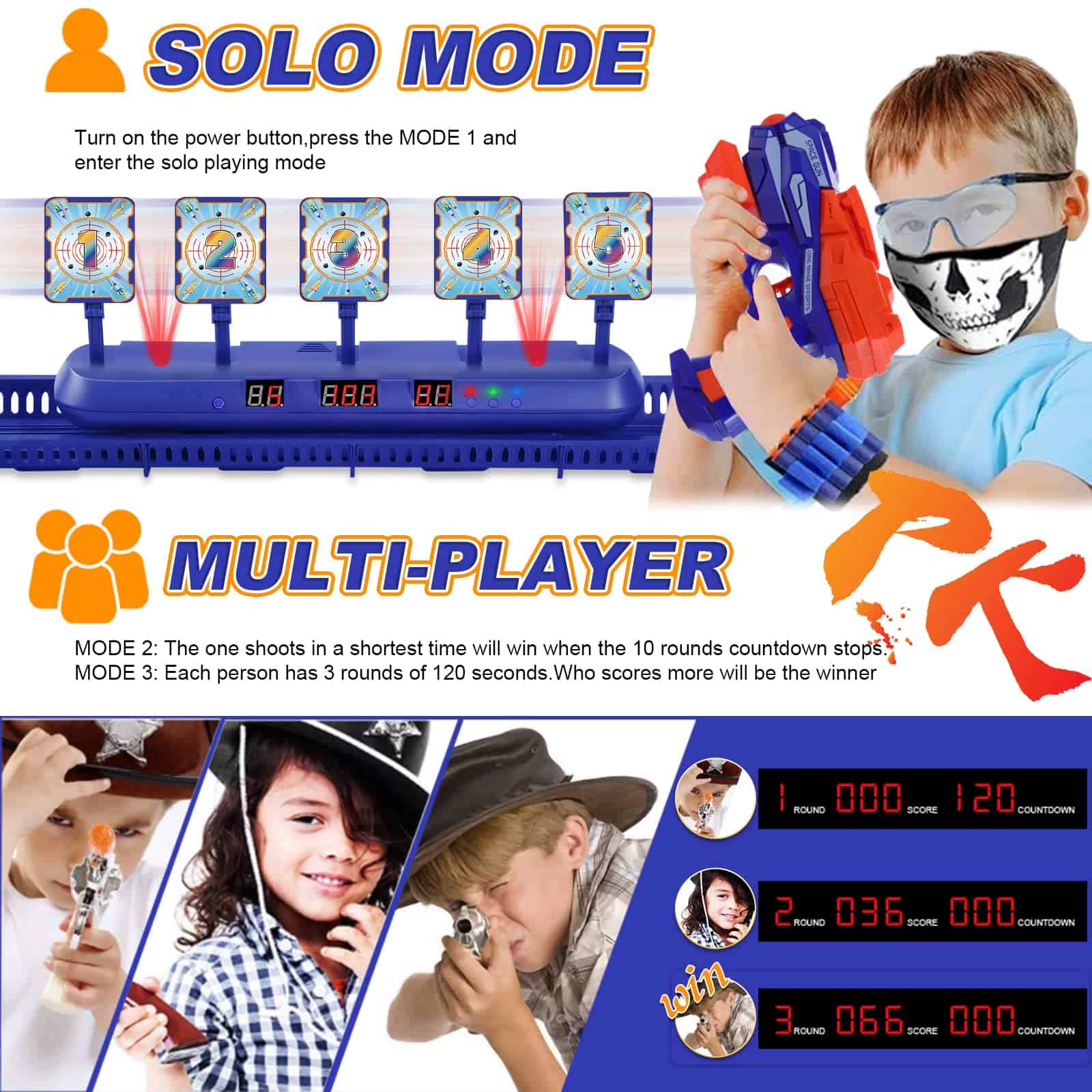 Kit de Objetivos para Pistola Nerf, Objetivo Móvil de Tiro - Imagen 4