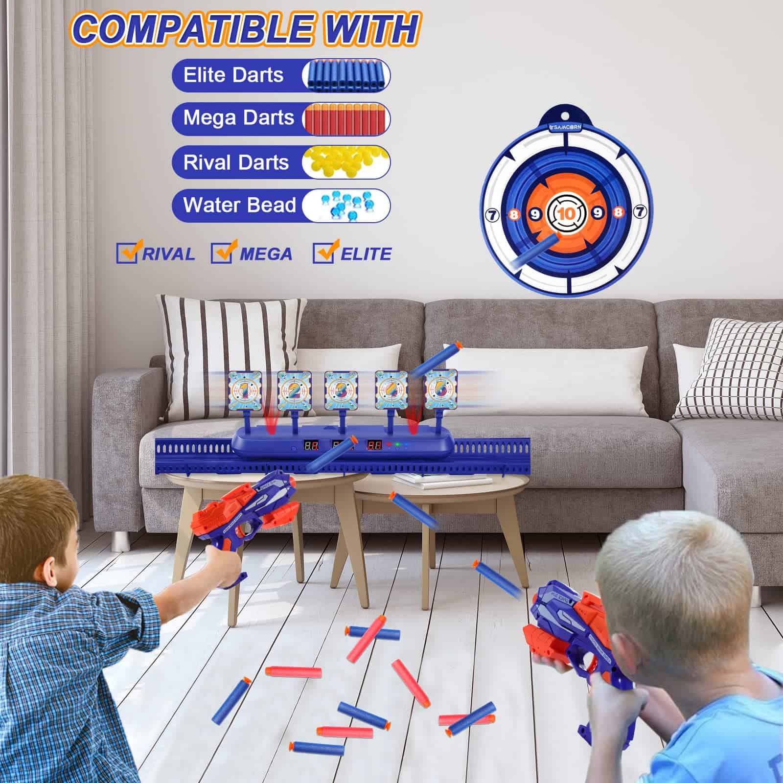 Kit de Objetivos para Pistola Nerf, Objetivo Móvil de Tiro - Imagen 6