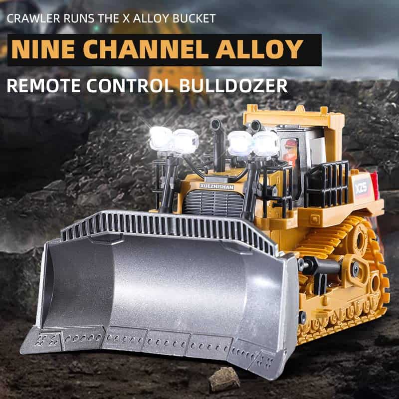 Juguete de Bulldozer RC WEECOC Juguete de Excavadora de - Imagen 3