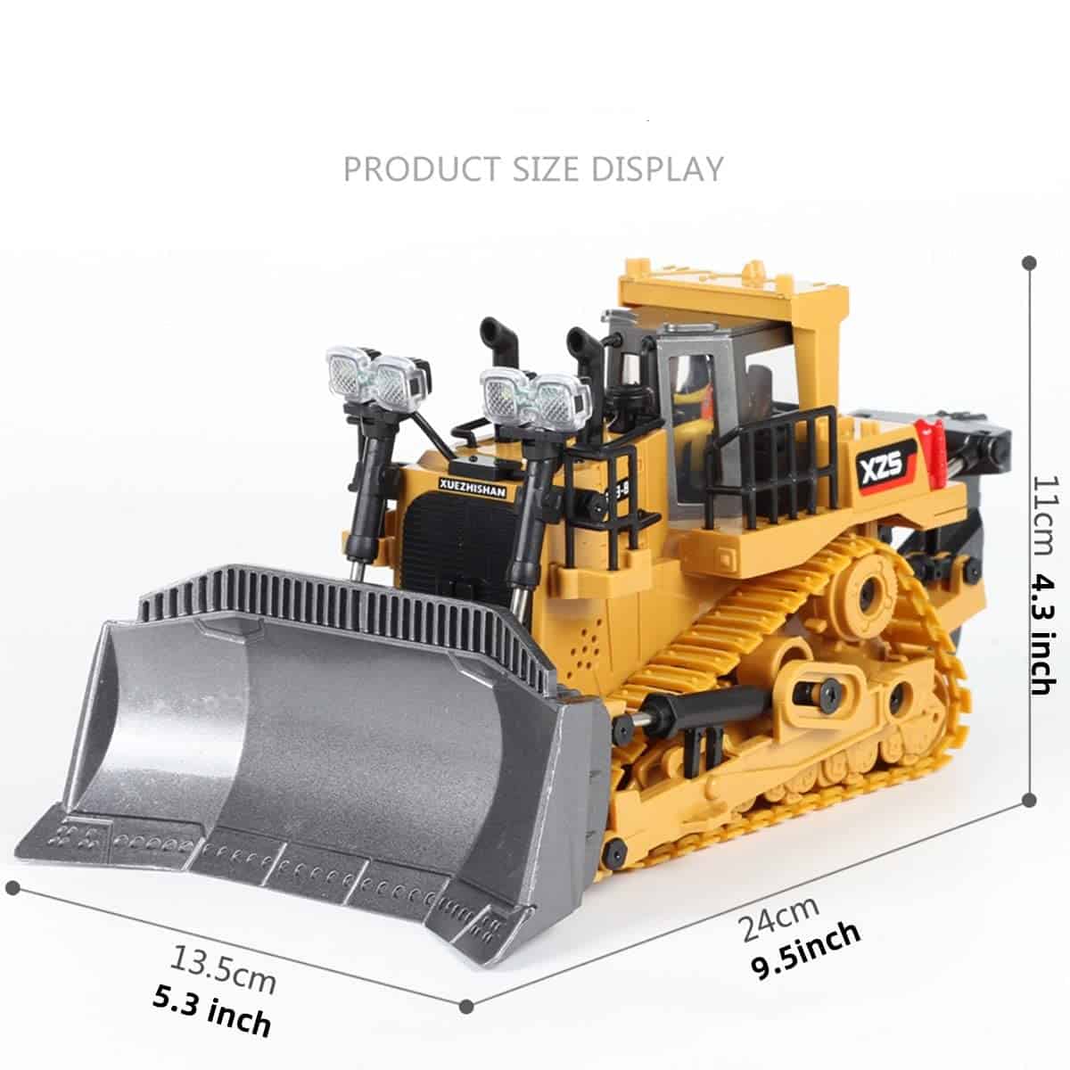 Juguete de Bulldozer RC WEECOC Juguete de Excavadora de - Imagen 10