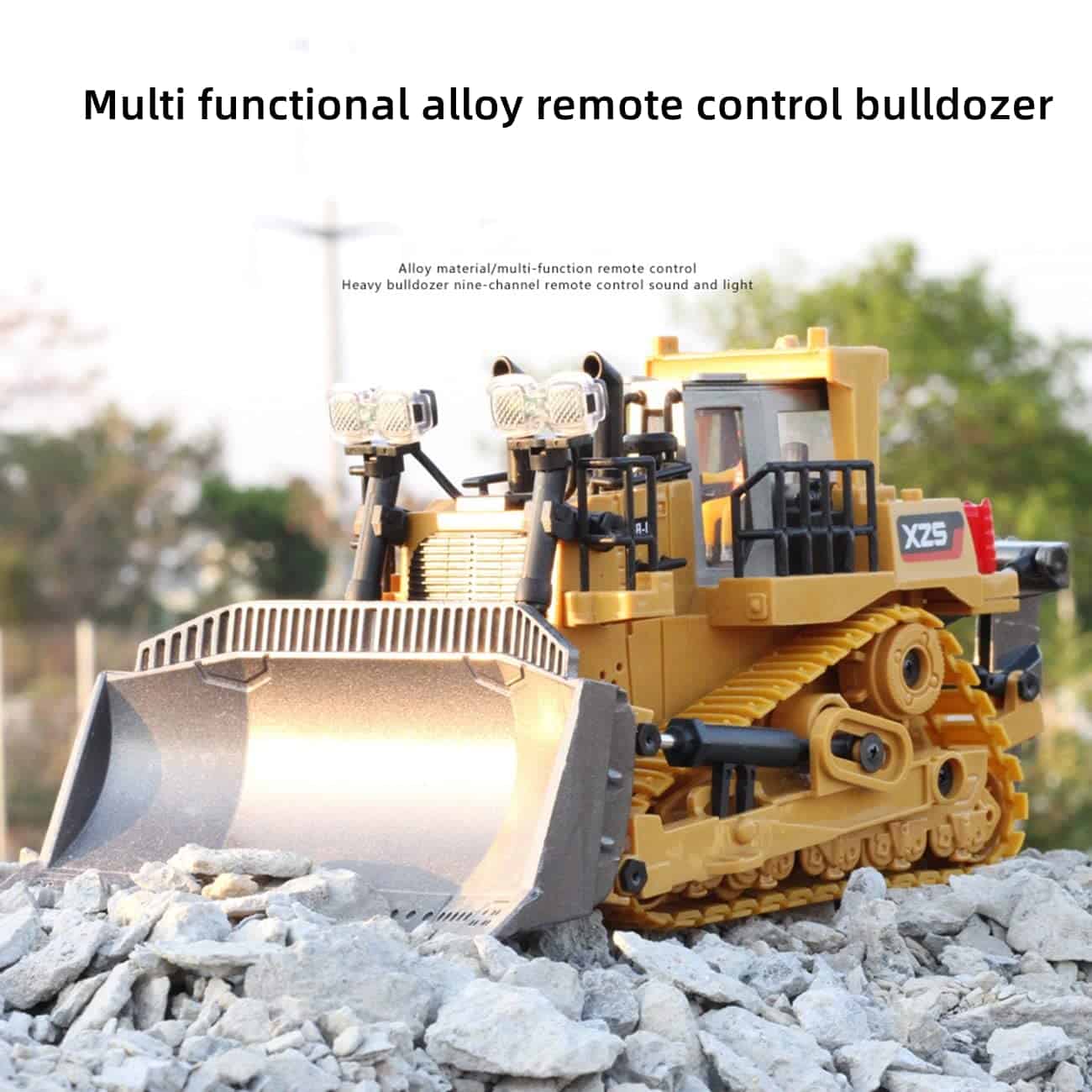 Juguete de Bulldozer RC WEECOC Juguete de Excavadora de - Imagen 4