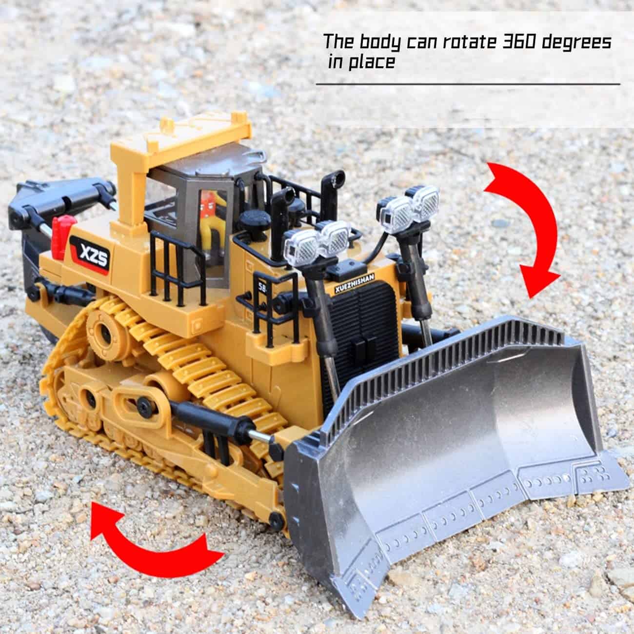 Juguete de Bulldozer RC WEECOC Juguete de Excavadora de - Imagen 8