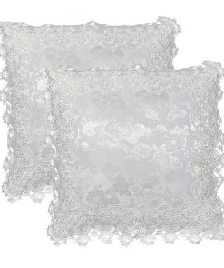 Funda de Cojín BrekSdat 18 x 18 Pulgadas Juego de 2 Blanca