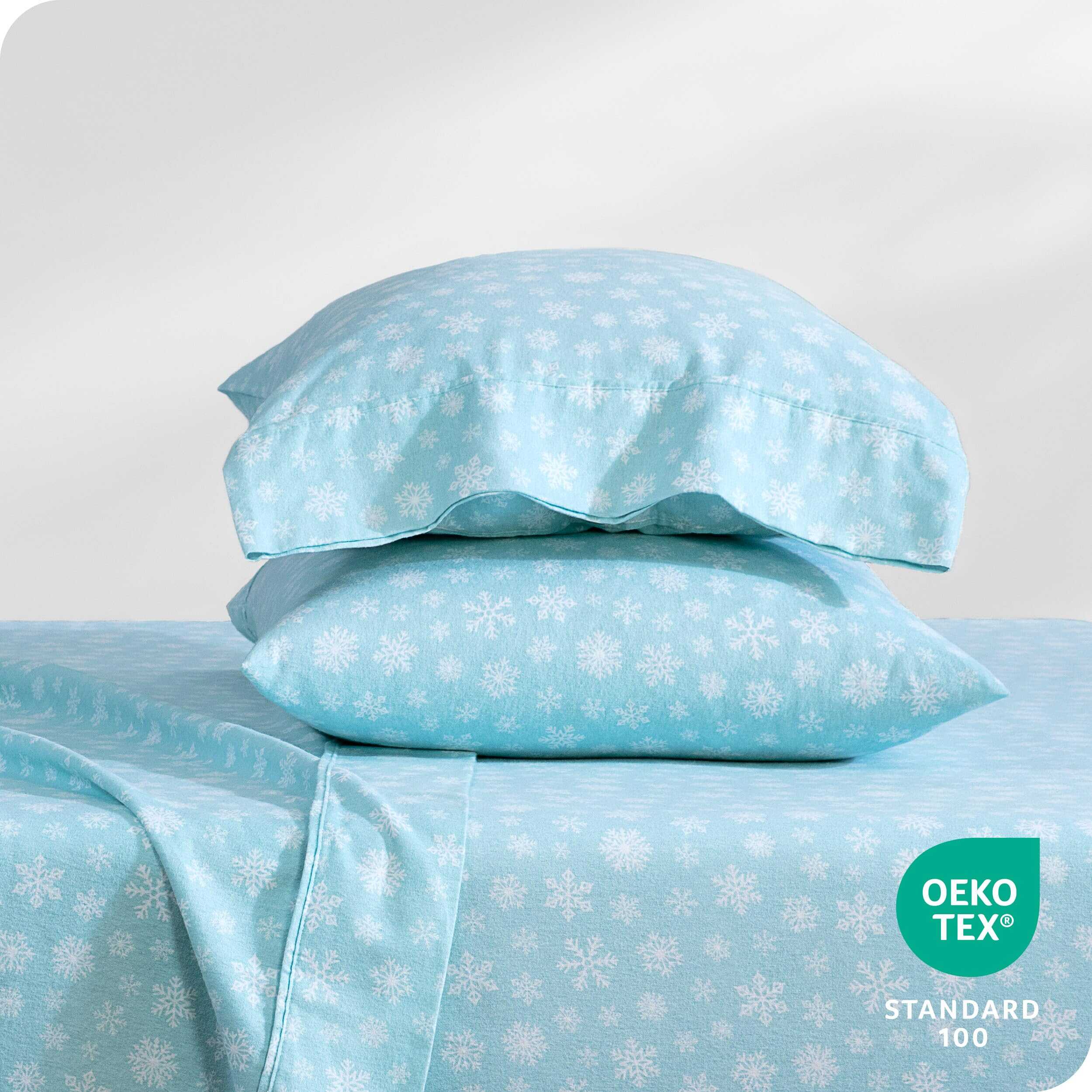 Juego de sábanas de franela Bare Home Prints, -Blanco - Imagen 5