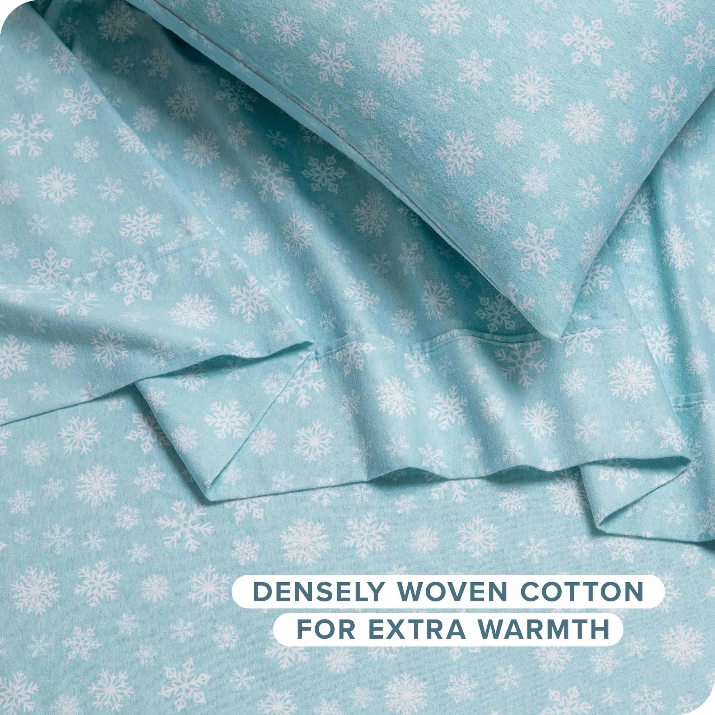 Juego de sábanas de franela Bare Home Prints, -Blanco - Imagen 7