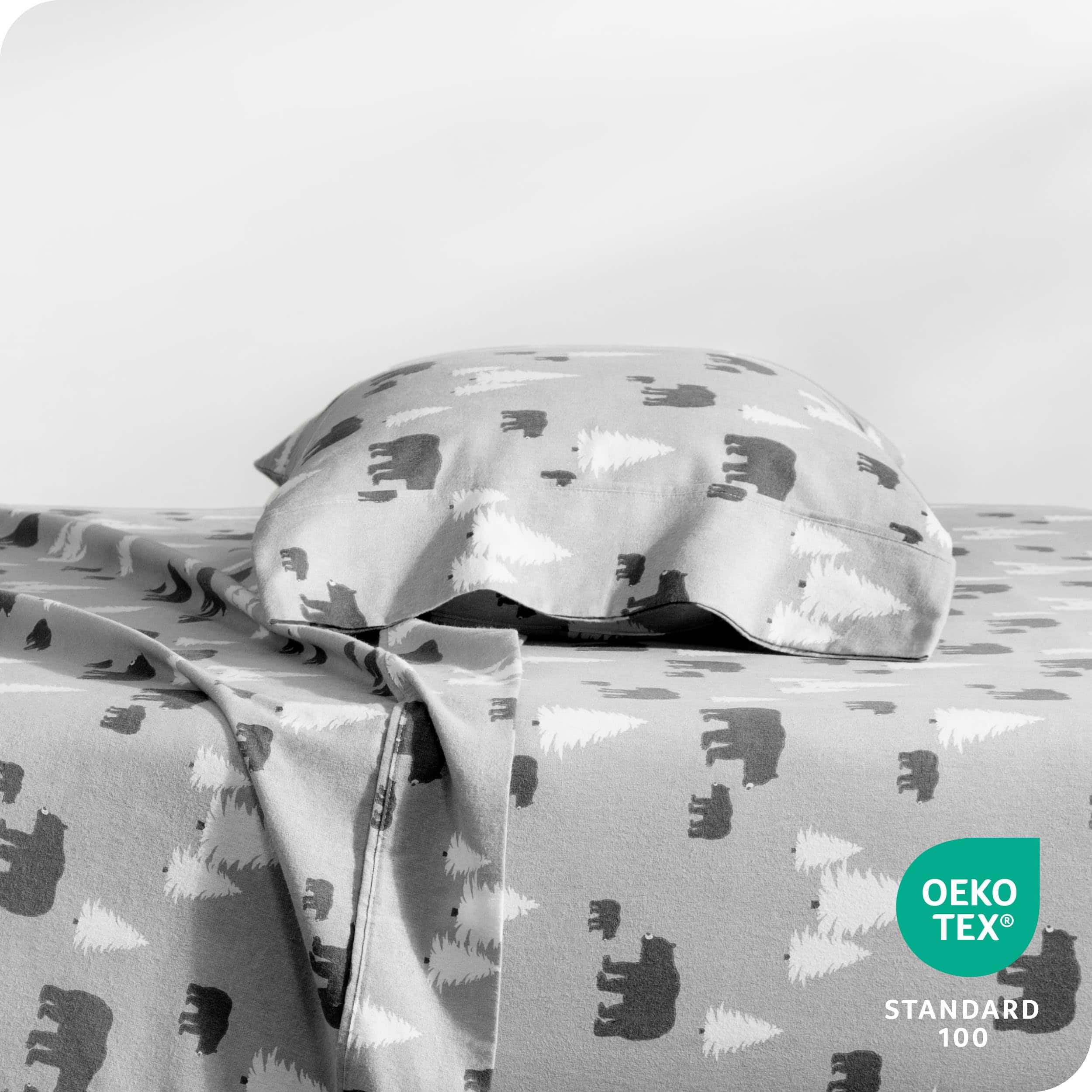 Juego de sábanas de franela Bare Home Prints, -Kodiak - Imagen 4