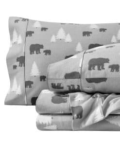 Set de sábanas de franela Bare Home Prints, -Kodiak