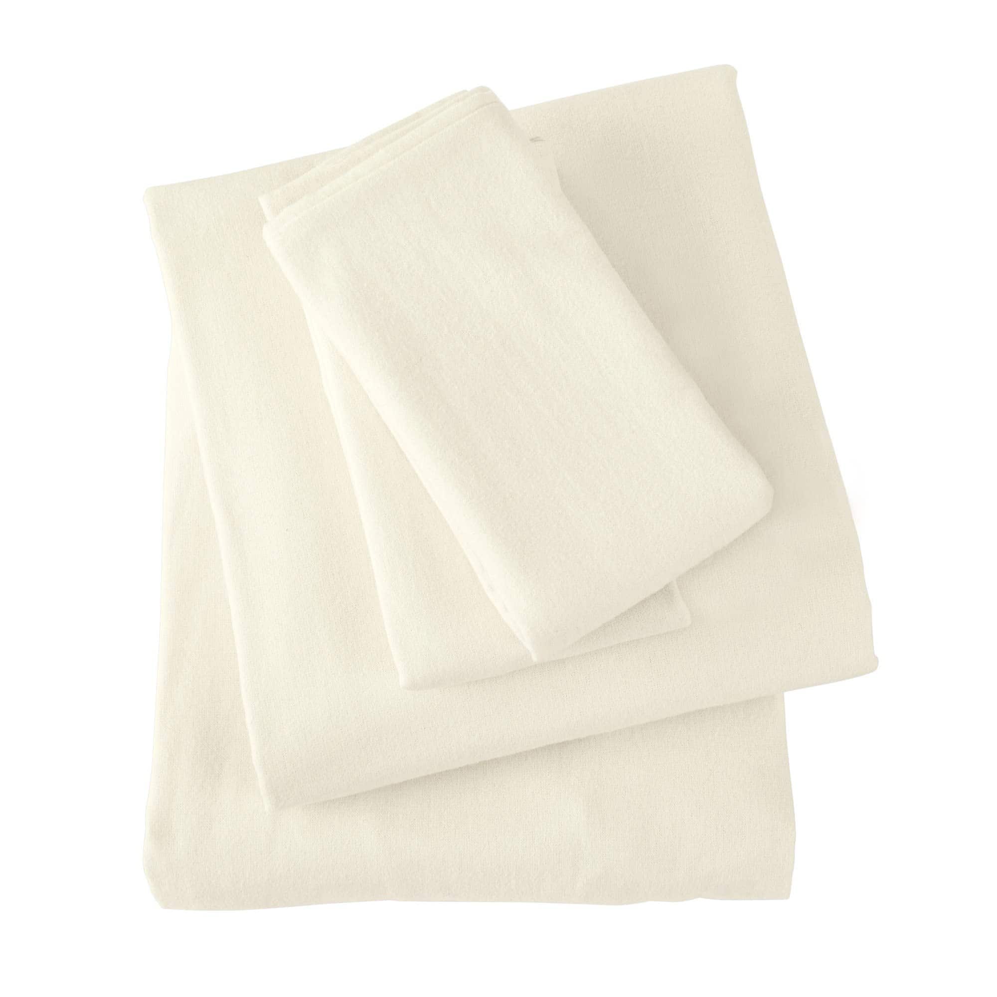 Juego de sábanas de franela 100% algodón -Marfil - Imagen 7