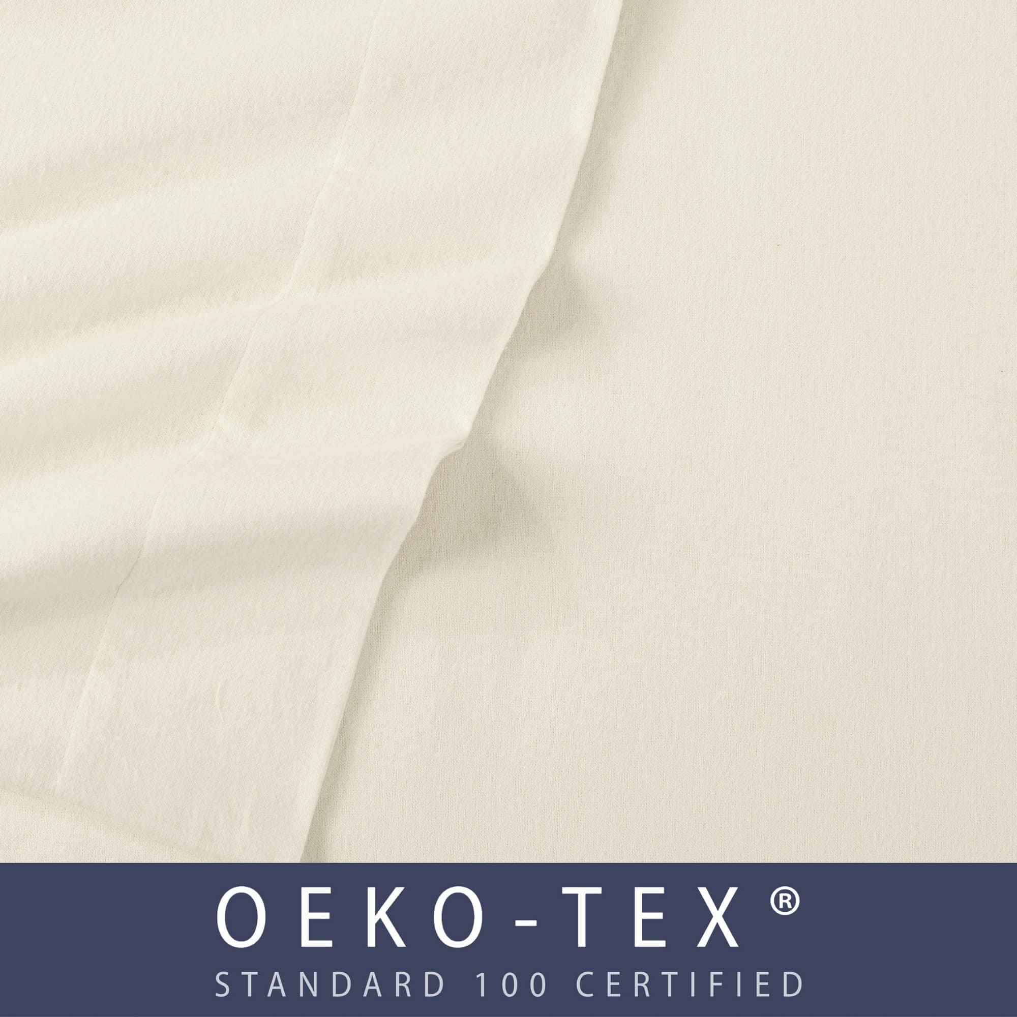 Juego de sábanas de franela 100% algodón -Marfil - Imagen 8
