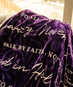 Manta de Sherpa con Frases Inspiradoras de Fe para Miembros