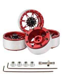 4 Ruedas de Aluminio con Bloqueo de Cuentas de 1.9" con