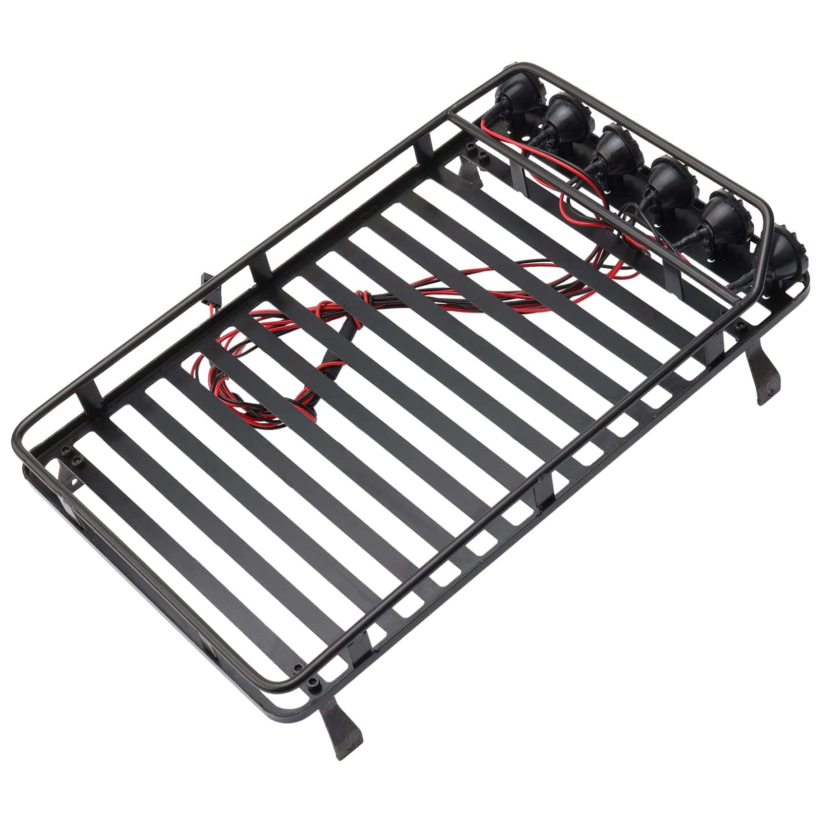 Rchobbytop Metal RC Roof Rack (9.25 x 6.10 pulgadas) con 6 - Imagen 4