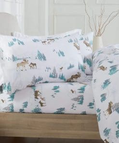 Juego de sábanas de franela 100% algodón -Alce